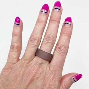 Brown Resin Stackable Acrylic Ring Size 9